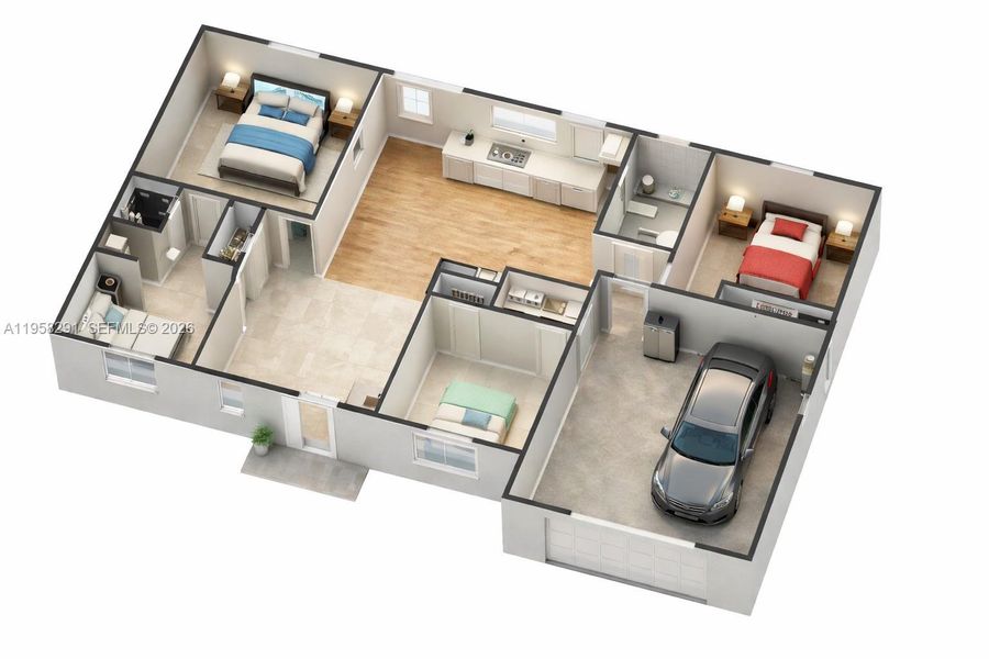 2D floor plan layout of this home in , Lehigh Acres, FL (Image 5).
