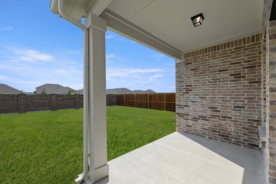 Covered Patio and Backyard