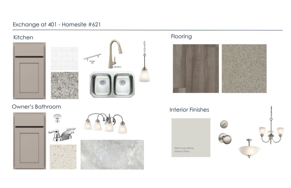 Sample of building materials used in homes in Exchange at 401, Raleigh (Image 22).