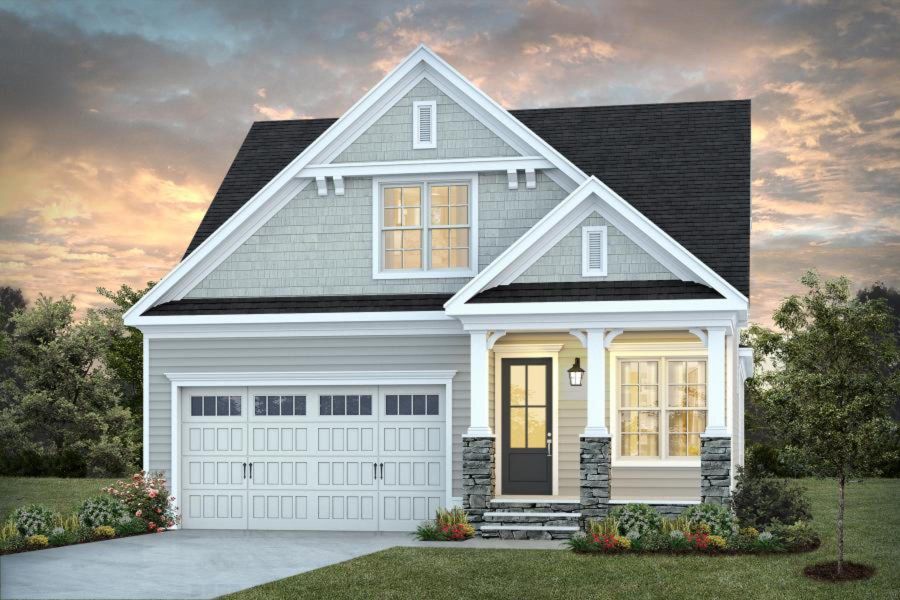 Representative exterior photo of a completed home built from the Rosemary by Homes by Dickerson in Wendell Falls, Wendell, NC (Image 2).