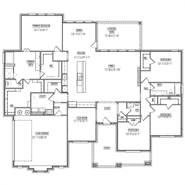 2D floor plan layout of this home in , Midlothian, TX (Image 2). 2D floor plan layout of this home in , Midlothian, TX (Image 2).
