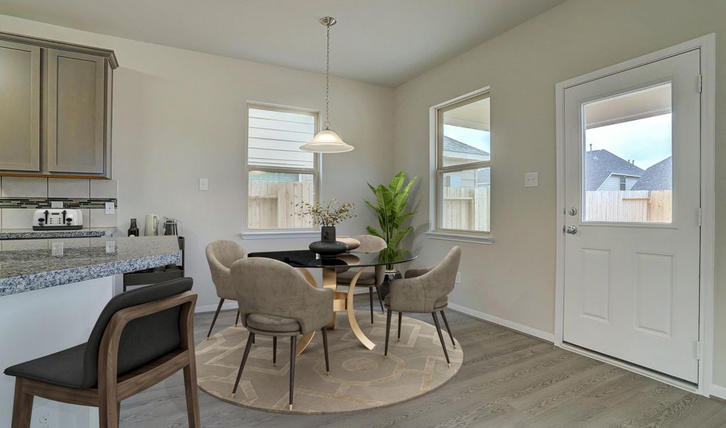 Sun-lit dining area