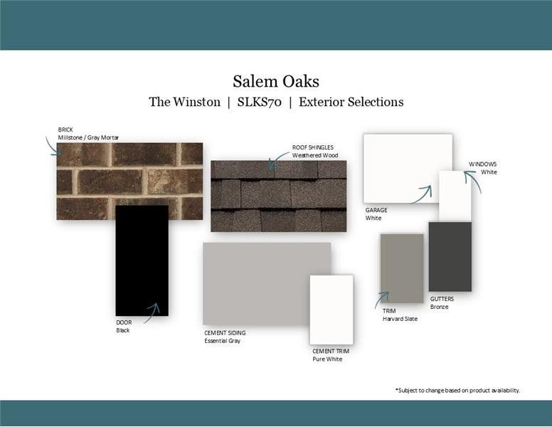 Sample of building materials used in homes in Salem Oaks, Murfreesboro (Image 39).