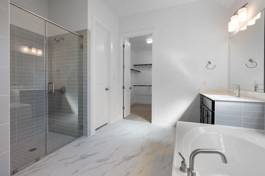 Walk-in shower in Primary Bath
