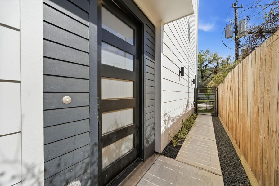 Exterior details and patio area of a home in , Houston (Image 3).