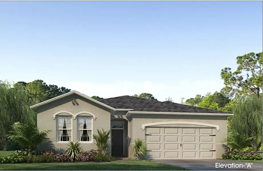 Front exterior of a home in the Preserves at Lakeside Landings community, located in Winter Haven, FL (Image 12).