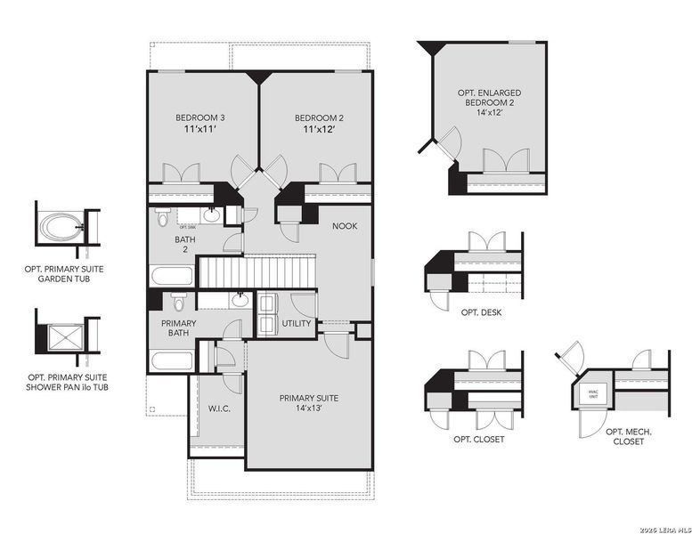 2D floor plan layout of this home in Blue Ridge Ranch, San Antonio, TX (Image 6).