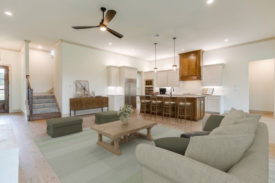 Representative furnished interior of a home built from the The Mansfield by Kenmark Homes in LeTara, Haslet (Image 5). Representative furnished interior of a home built from the The Mansfield by Kenmark Homes in LeTara, Haslet (Image 5).