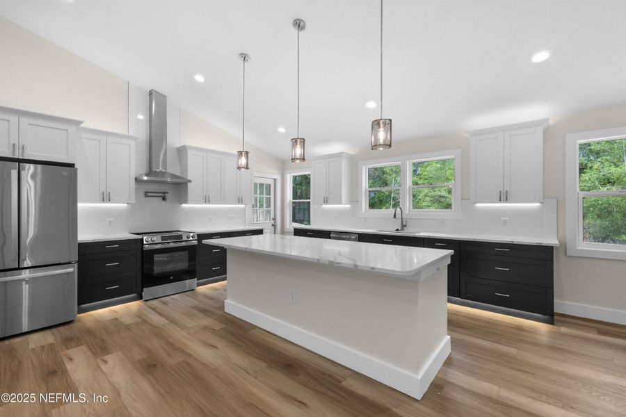 Furnished interior view inside a new home in , Crescent City (Image 11).