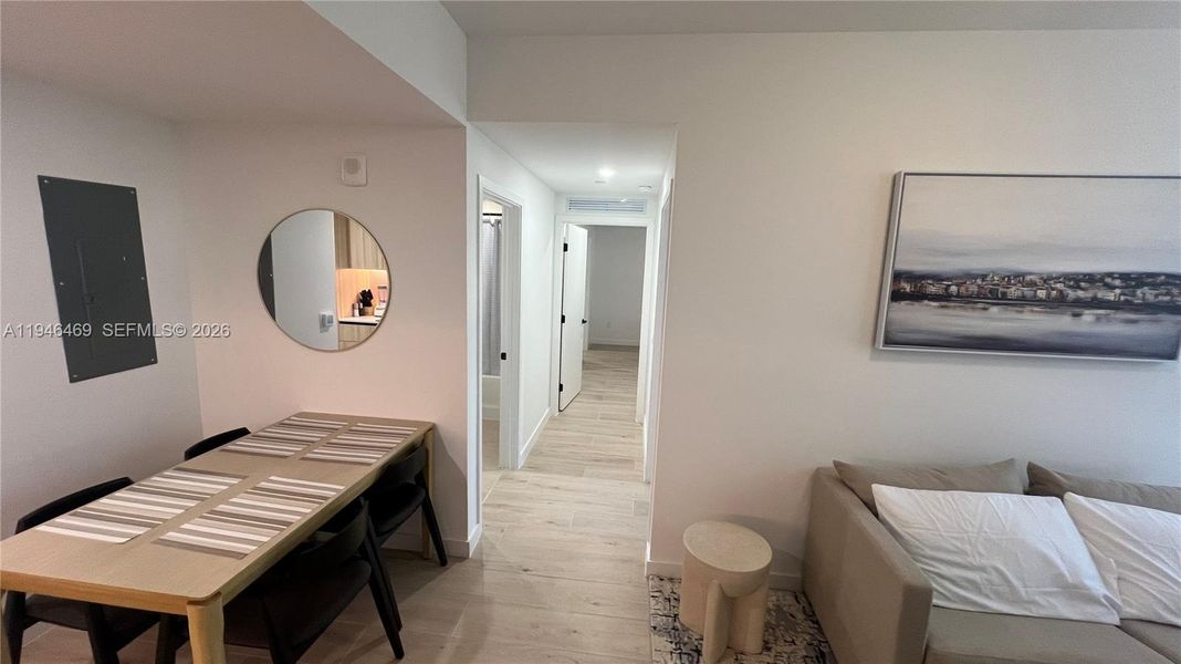 Furnished interior view inside a new home in , Miami (Image 12).