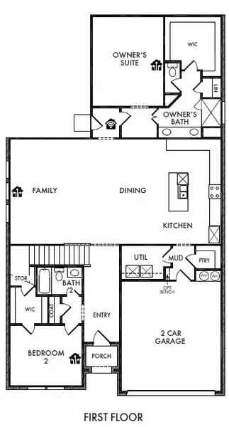 2D floor plan layout for the Phoenix by Impression Homes in Keeneland, Aubrey, TX (Image 3). 2D floor plan layout for the Phoenix by Impression Homes in Keeneland, Aubrey, TX (Image 3).