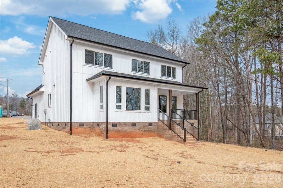 Exterior details and patio area of a home in , Hickory (Image 3).