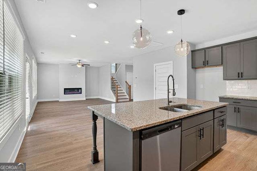 Furnished interior view inside a new home in Killian Manor at The Adares, Adairsville (Image 8).