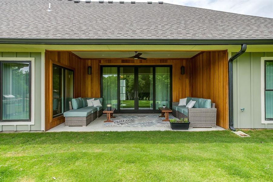 Exterior details and patio area of a home in , Fort Worth (Image 4). Exterior details and patio area of a home in , Fort Worth (Image 4).