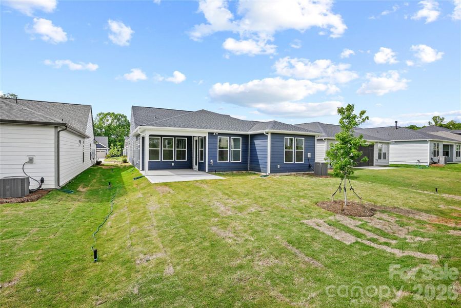 Generously-sized and usable backyard Generously-sized and usable backyard