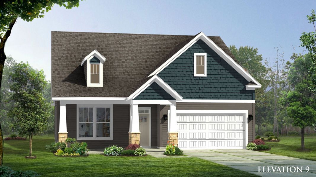 Representative exterior photo of a completed home built from the Cooper 3 by DRB Homes in Woodglen, Piedmont, SC (Image 25).