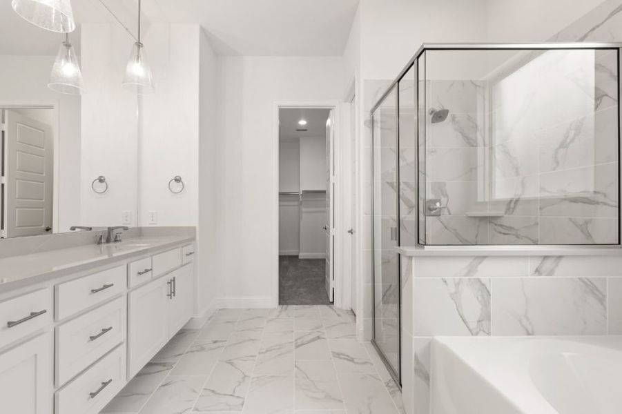 Furnished interior view inside a new home in Cambridge Crossing, Celina (Image 16). Furnished interior view inside a new home in Cambridge Crossing, Celina (Image 16).