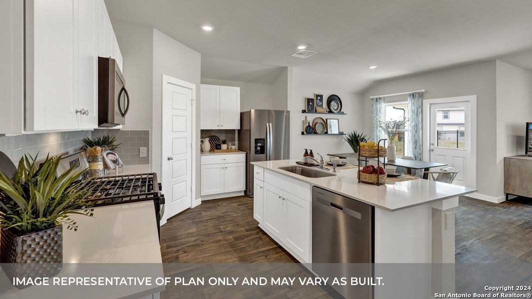Furnished interior view inside a new home in Trace, San Marcos (Image 6).