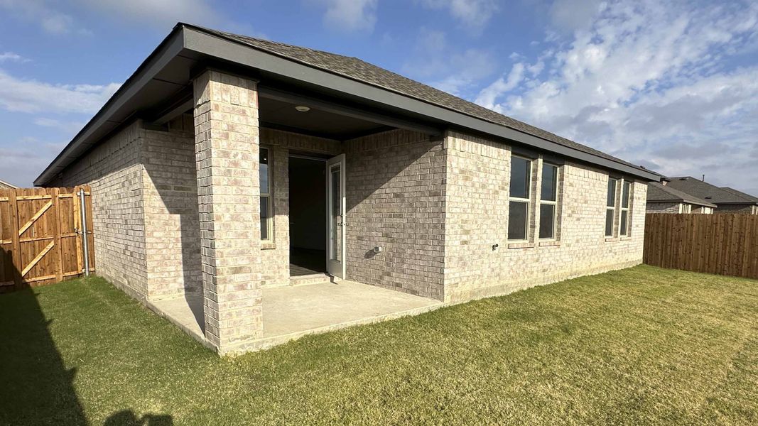 Exterior details and patio area of a home in Cartwright Ranch, Crandall (Image 3). Exterior details and patio area of a home in Cartwright Ranch, Crandall (Image 3).