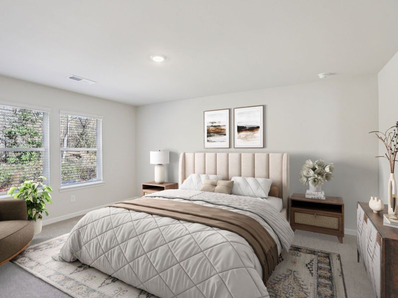 Furnished interior view inside a new home in Westmont Preserve, Powder Springs (Image 7).