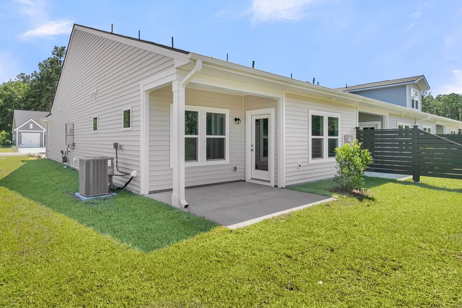 Exterior details and patio area of a home in Hammock Walk at Nexton, Summerville (Image 16).