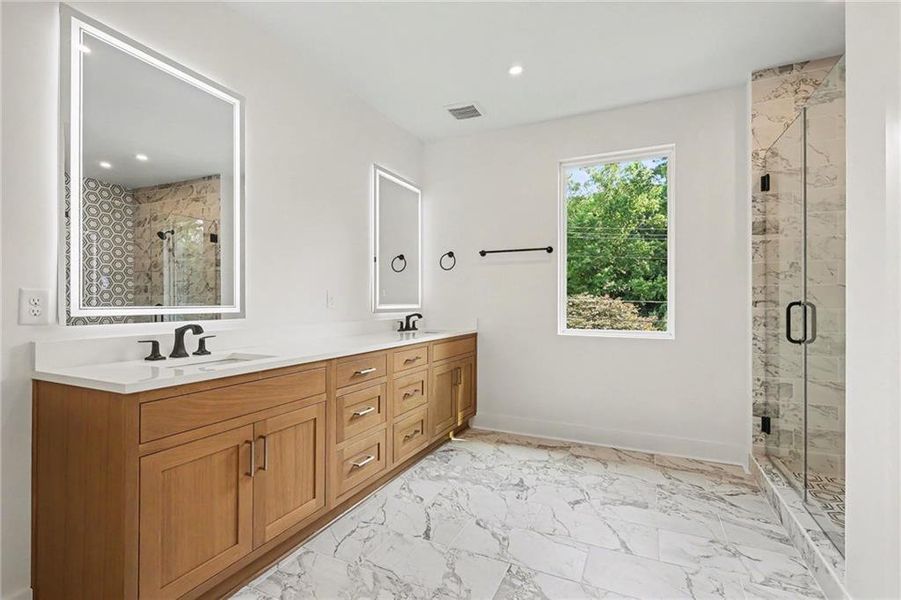 Furnished interior view inside a new home in , Atlanta (Image 11).