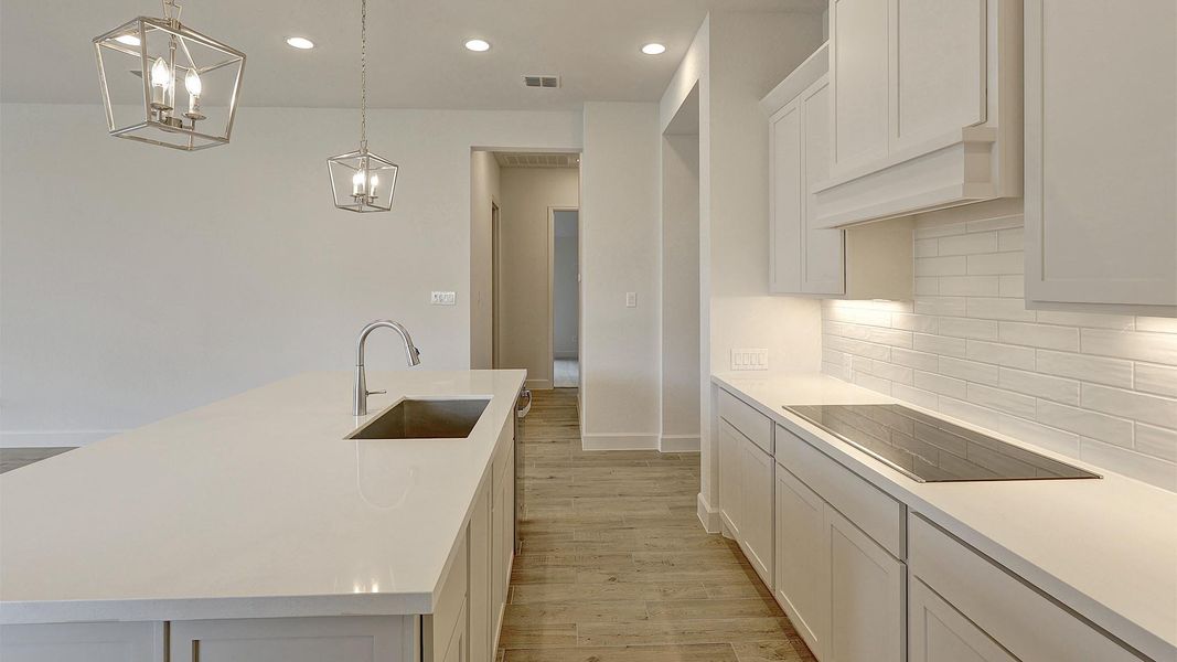 Furnished interior view inside a new home in Alsatian Oaks 50', Castroville (Image 10).