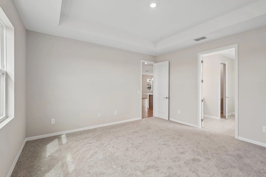 Spacious primary suite