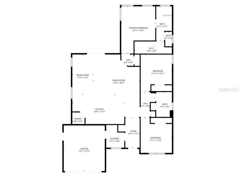 2D floor plan layout of this home in , Gulfport, FL (Image 3).