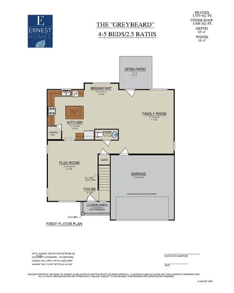 2D floor plan layout for the Greybeard by Ernest Homes in New Haven At Belmont Glen, Guyton, GA (Image 5). 2D floor plan layout for the Greybeard by Ernest Homes in New Haven At Belmont Glen, Guyton, GA (Image 5).