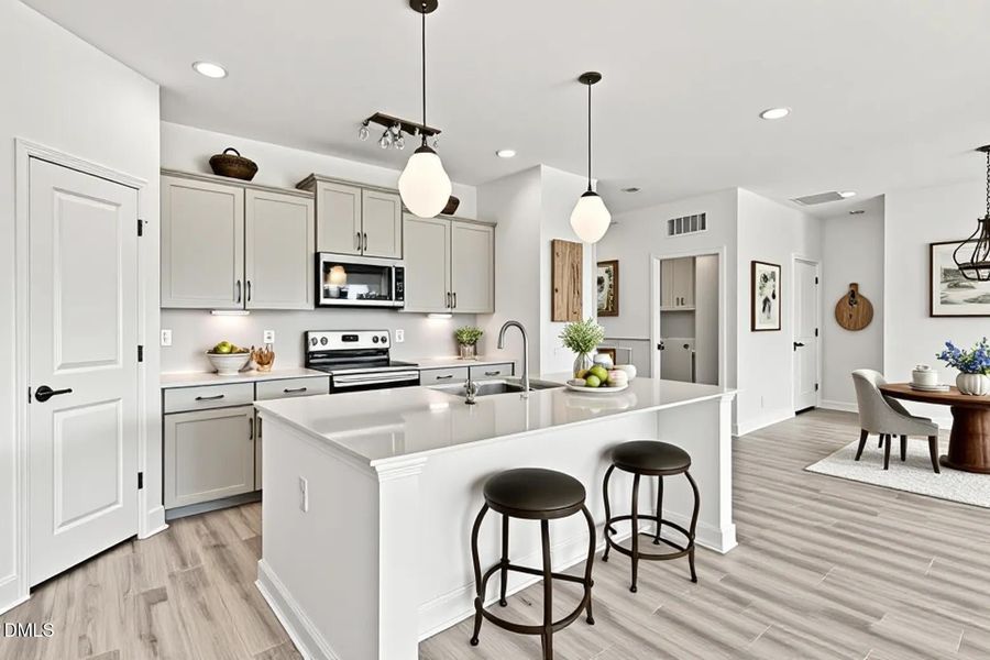 Furnished interior view inside a new home in The Cottages at 78 North, Sanford (Image 8).