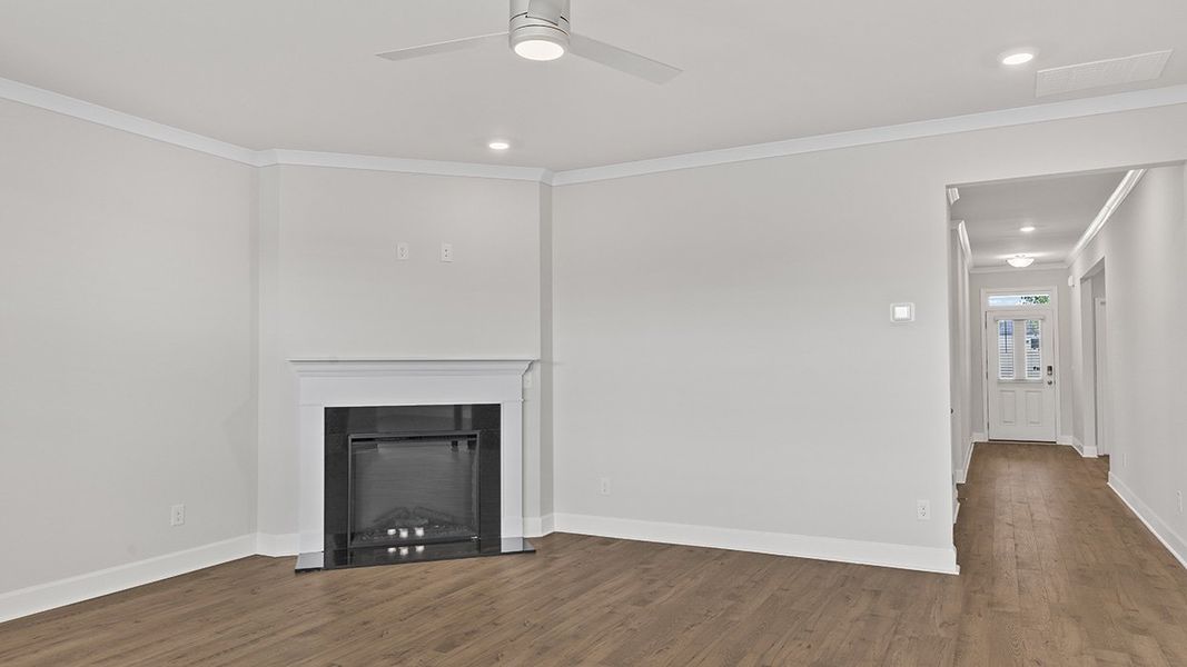 Representative unfurnished interior of a home built from the Mulberry Express by D.R. Horton in Evergreen Crossing, Locust Grove (Image 22). Representative unfurnished interior of a home built from the Mulberry Express by D.R. Horton in Evergreen Crossing, Locust Grove (Image 22).