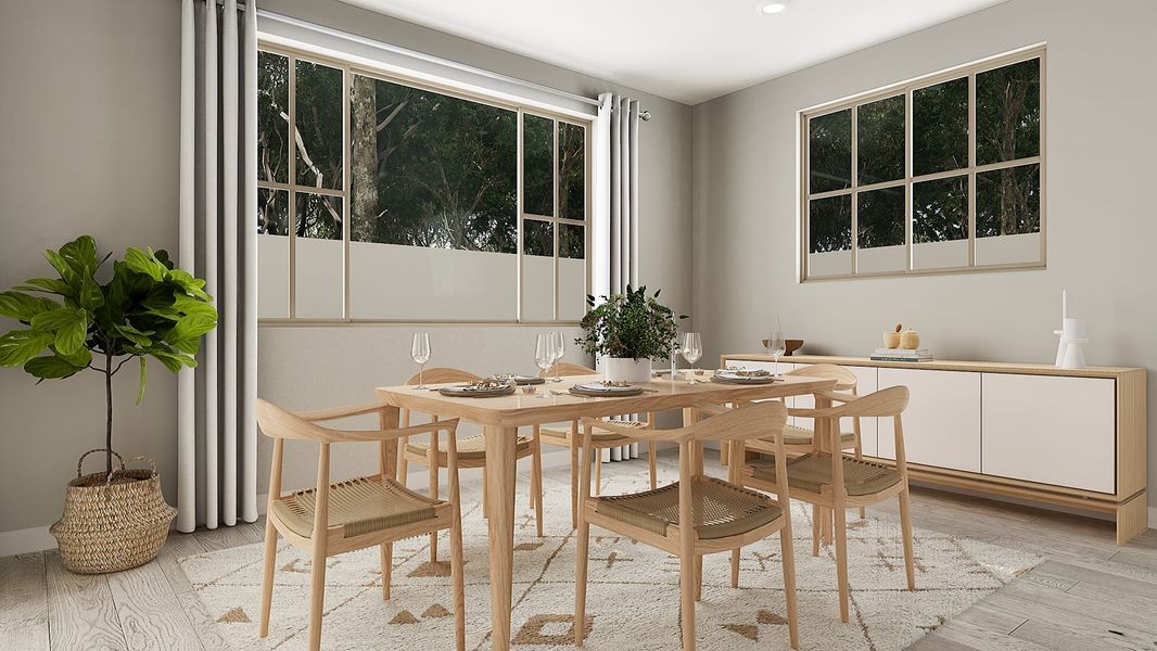 Representative furnished interior of a home built from the Azalea Plan 3005 by Tri Pointe Homes in Waterston Central, Gilbert (Image 9).