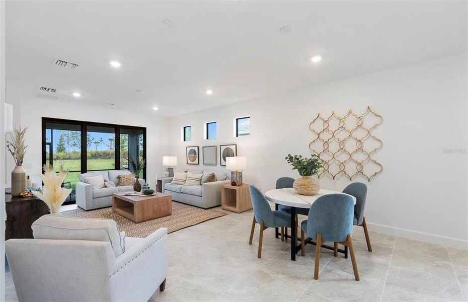 Furnished interior view inside a new home in Del Webb Catalina, Lakewood Ranch (Image 9). Furnished interior view inside a new home in Del Webb Catalina, Lakewood Ranch (Image 9).