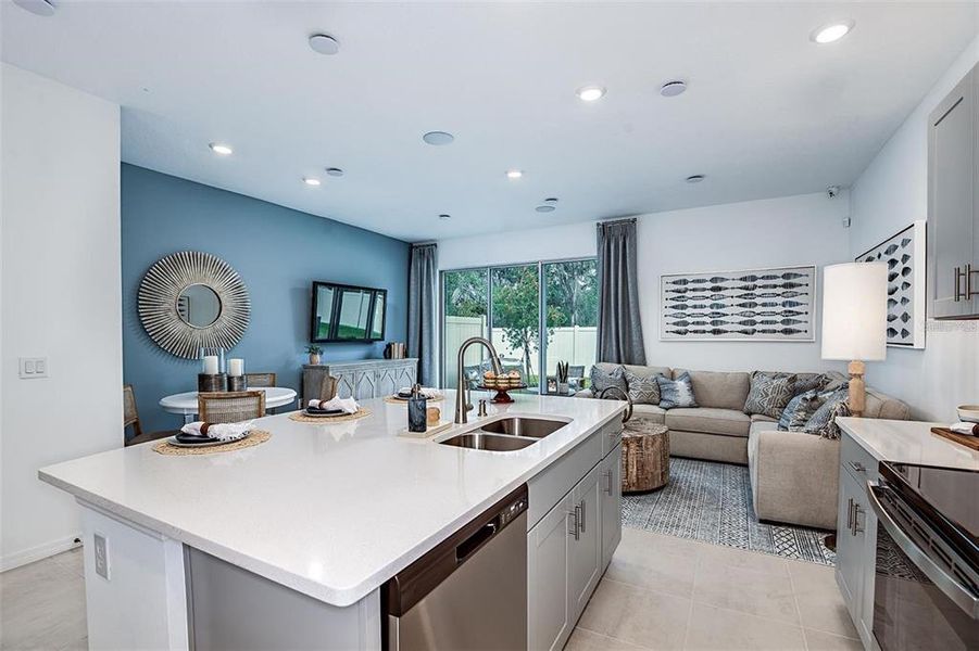 Furnished interior view inside a new home in The Townhomes at Anthem Park, St. Cloud (Image 6).