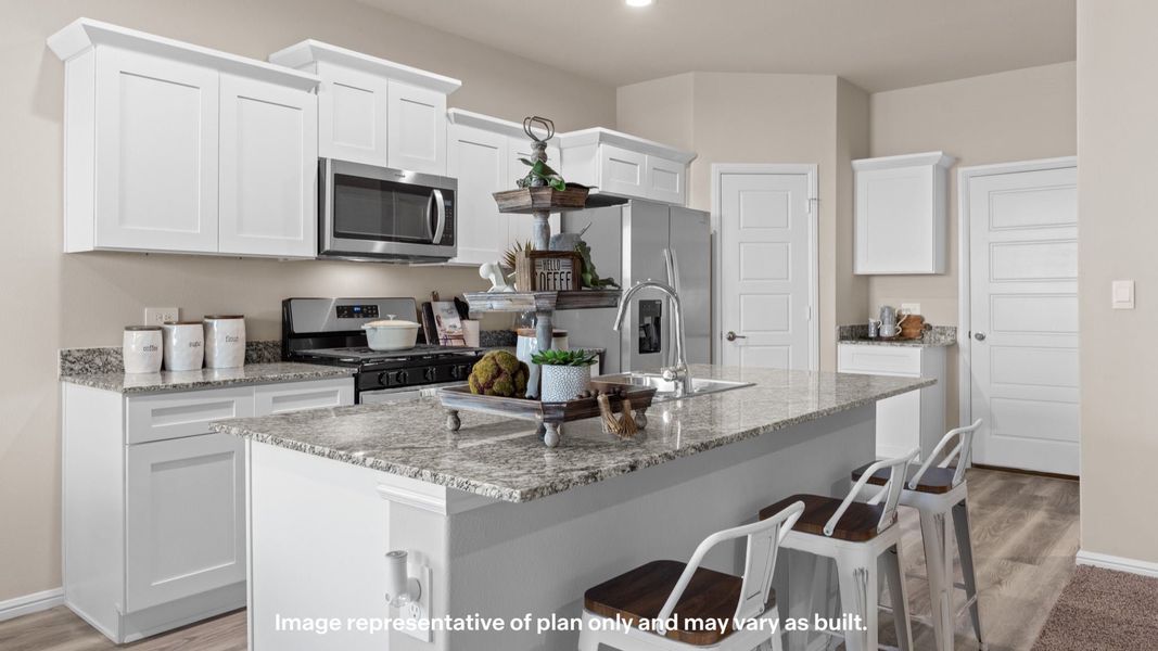 Furnished interior view inside a new home in Mustang Ridge, Andrews (Image 5).