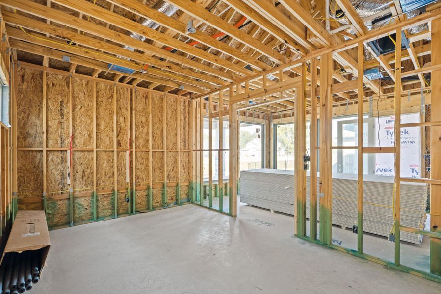 In-progress construction of a new home in The Park and The Reserve, Fulshear, TX (Image 6).