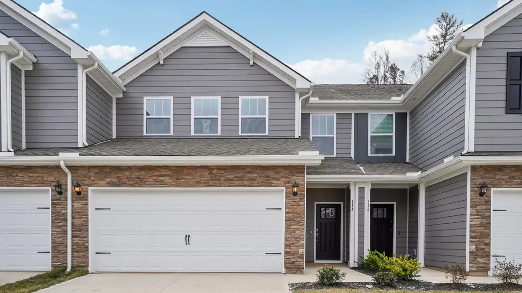 Front exterior of a new home in Pleasant Grove, Weaverville, NC, highlighting curb appeal (Image 1). Front exterior of a new home in Pleasant Grove, Weaverville, NC, highlighting curb appeal (Image 1).