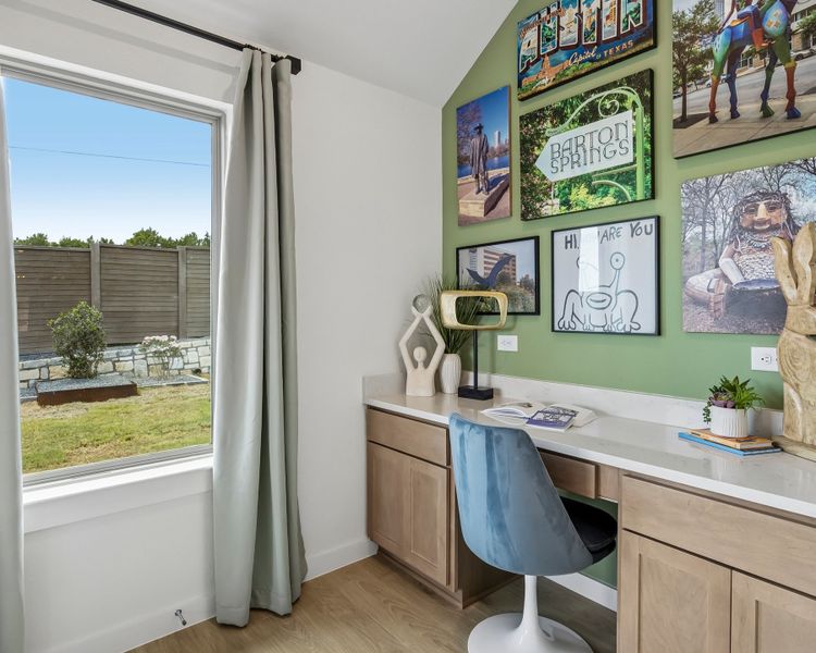 Desk Area in the Pecos home plan by Trophy Signature Homes – REPRESENTATIVE PHOTO