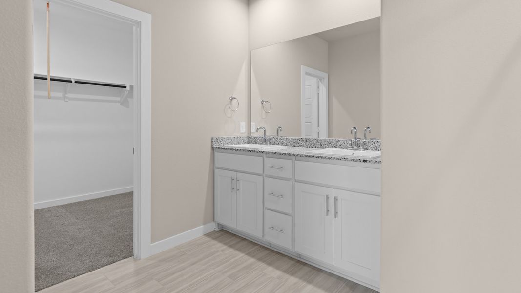 Representative furnished interior of a home built from the Cali by D.R. Horton in Legacy South, Midland (Image 7).