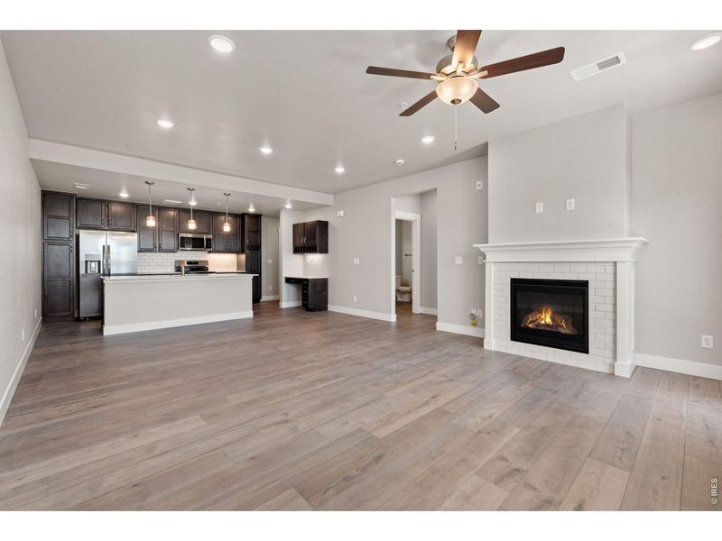 Spacious, unfurnished interior of a new home in The Lakes at Centerra, Loveland (Image 23). Spacious, unfurnished interior of a new home in The Lakes at Centerra, Loveland (Image 23).