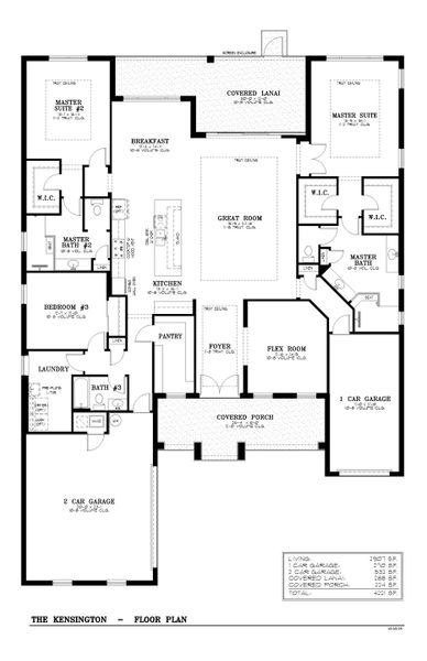 2D floor plan layout for the Balfour - Kensington by Colen Built Development, LLC in On Top of the World Communities, Ocala, FL (Image 3). 2D floor plan layout for the Balfour - Kensington by Colen Built Development, LLC in On Top of the World Communities, Ocala, FL (Image 3).