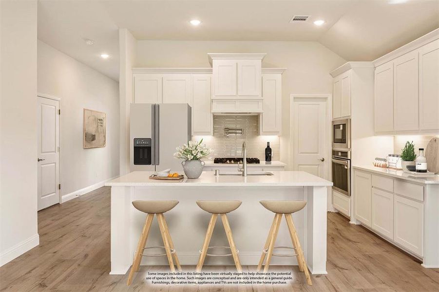 Furnished interior view inside a new home in Waterscape Classic 60s, Royse City (Image 9).