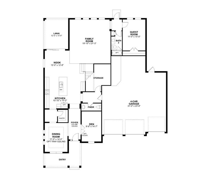 2D floor plan layout of this home in Willow Run, Apopka, FL (Image 20).
