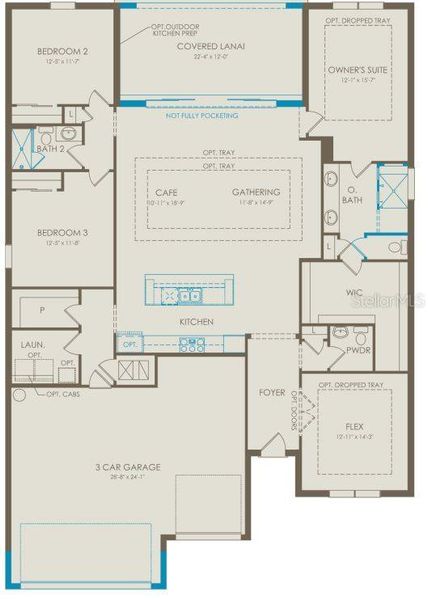 2D floor plan layout of this home in Foothills Preserve, Mount Dora, FL (Image 2). 2D floor plan layout of this home in Foothills Preserve, Mount Dora, FL (Image 2).