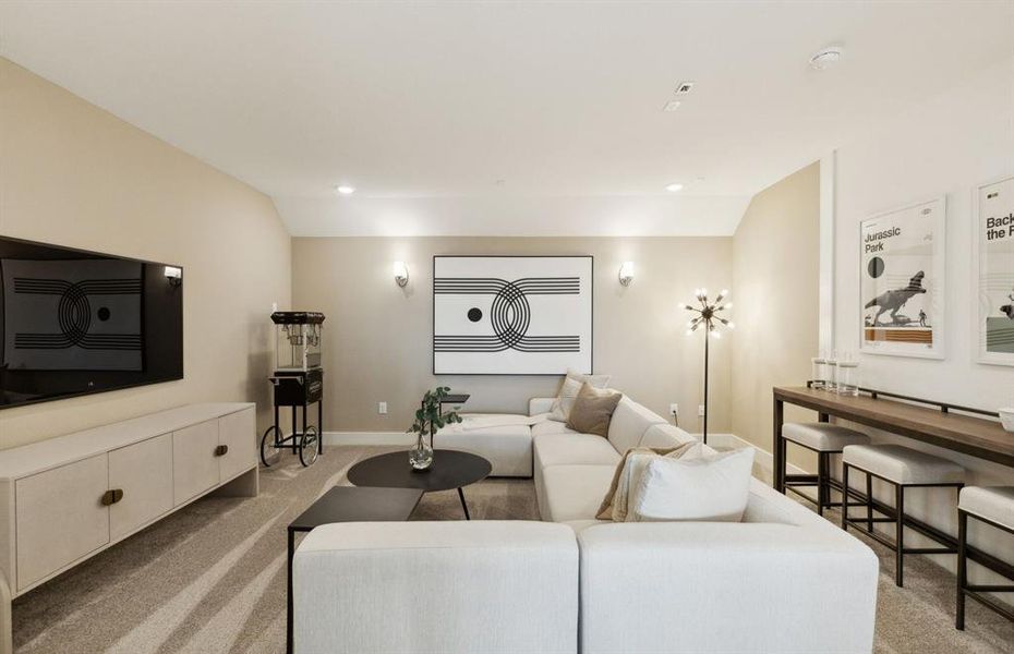 *actual home, furniture not included - media room on second level