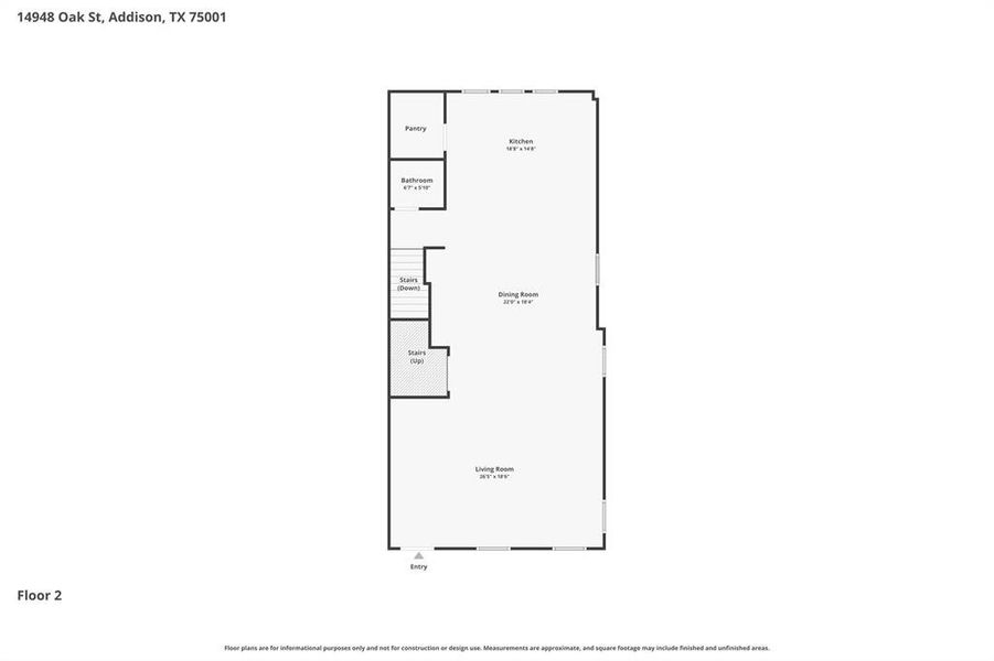 2D floor plan layout of this home in , Addison, TX (Image 6).