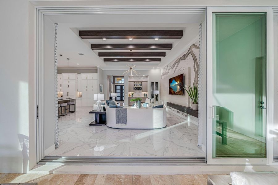 2D floor plan layout for the Sand Dollar Grande by GHO Homes in The Strand, Indian River Shores, FL (Image 125).