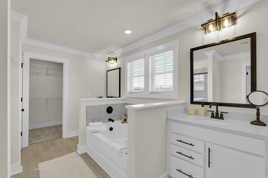 Representative furnished interior of a home built from the Porter II by Great Southern Homes in Cottages at Roofs Pond, West Columbia (Image 18).