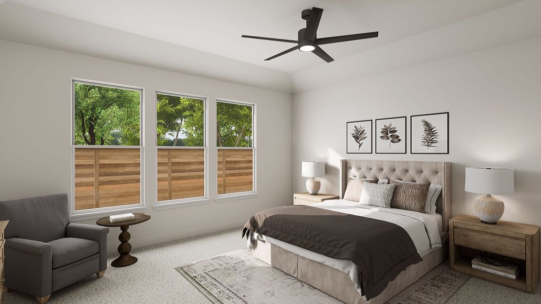Representative furnished interior of a home built from the Juniper by Tri Pointe Homes in Landmark, Denton (Image 15).